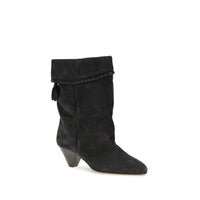 Isabel Marant Tasselled Suede Boots in Black