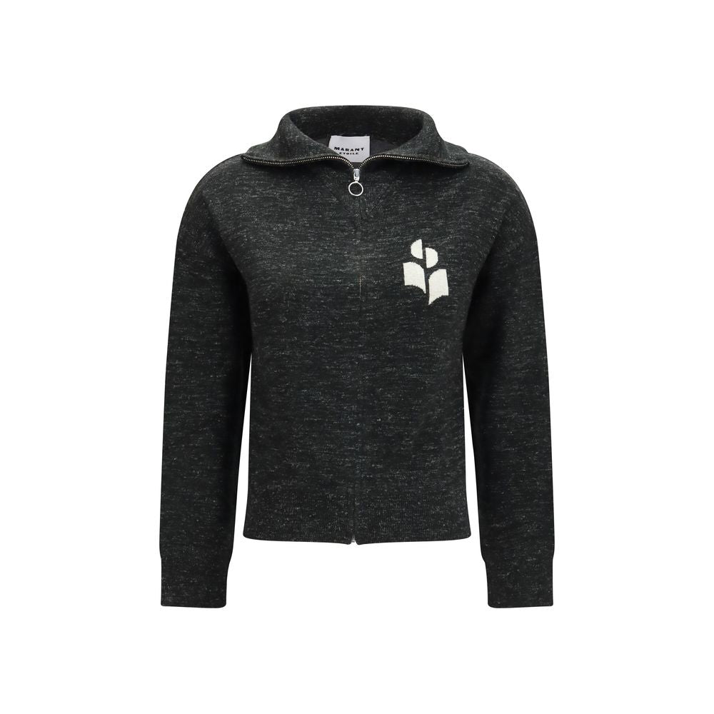 Isabel Marant Étoile Coxy High-Neck Sweatshirt in Black