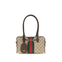 Gucci Horsebit GG Canvas Shoulder Bag