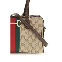 Gucci Horsebit GG Canvas Shoulder Bag