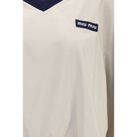Miu Miu Pongé Tech Basketball Sweatshirt