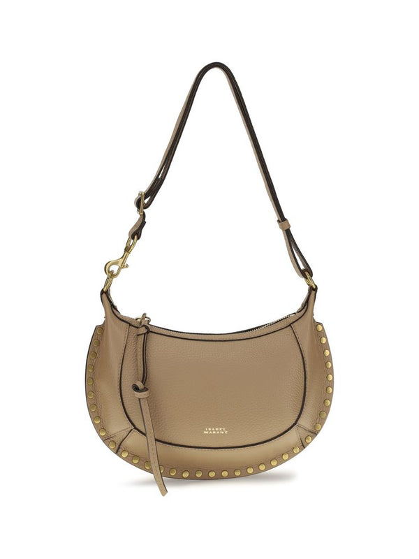 Isabel Marant Oskan Moon Shoulder Bag in Beige