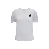 Isabel Marant Étoile Koldia Logo T-Shirt in White Linen