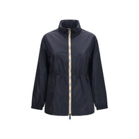 Burberry Check-Lined Packaway Parka — Black