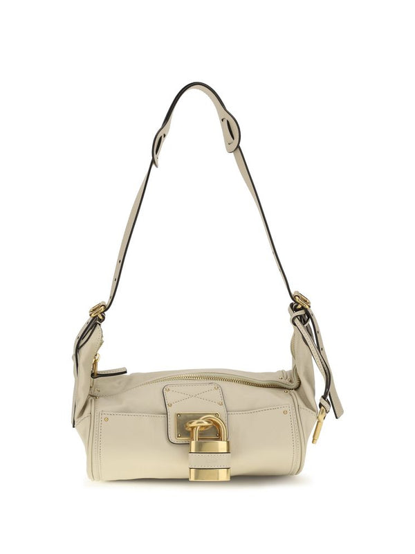 Chloé Beige Calf Leather Small Paddington Shoulder Bag