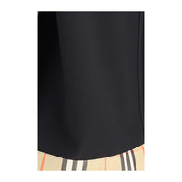 Burberry Trench-Detail Wool Midi Skirt — Black