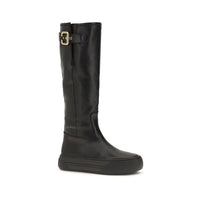 Chloé Delia Flatform Boots — Black