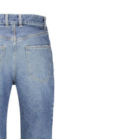 Chloé Blue Cotton Embroidered Flared Jeans