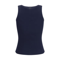 Max Mara Ribbed Jersey Tank Top — Blue