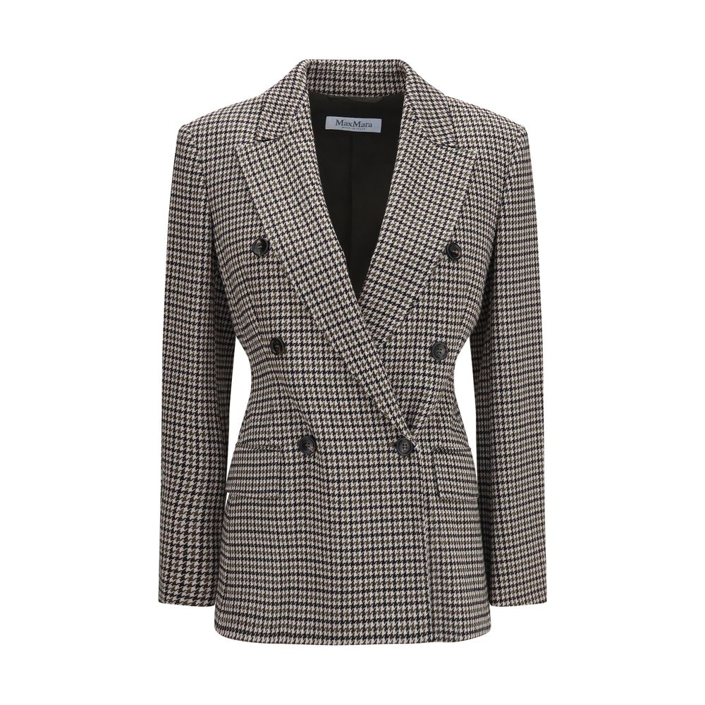 Max Mara Eccelso Houndstooth Blazer — Multicolor