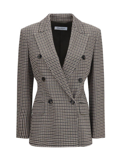 Max Mara Eccelso Houndstooth Blazer — Multicolor