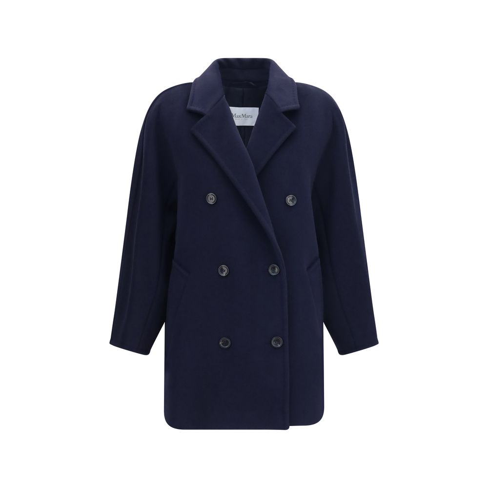 Max Mara Rebus Wool-Cashmere Jacket — Blue