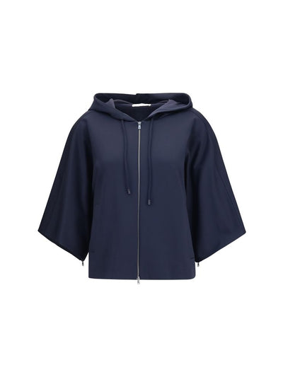 Max Mara Fidato Hooded Sweatshirt — Blue