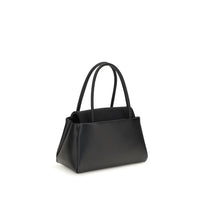Prada Triangle-Logo Top Handle Bag — Black