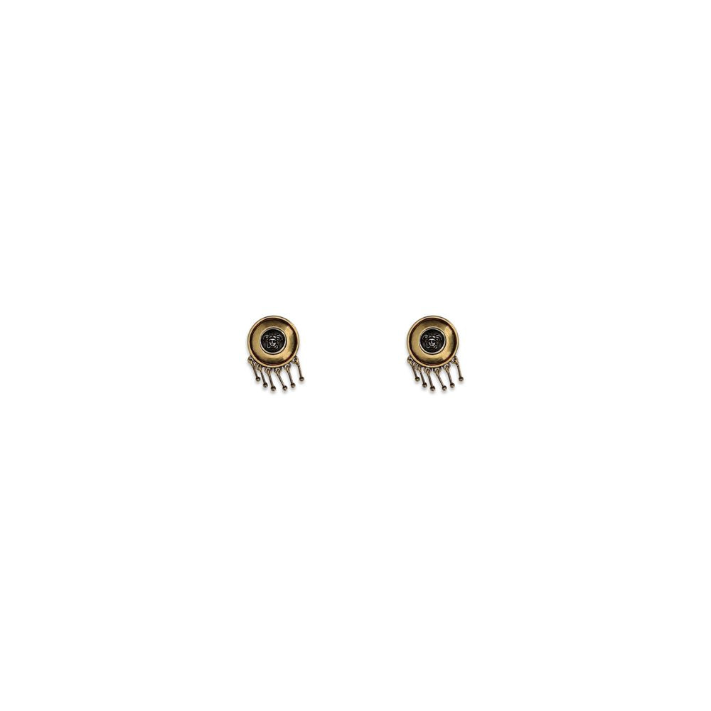 Versace Medusa Clip-On Drop Earrings — Gold