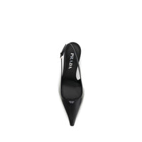 Prada Leather Slingback Pumps — Black