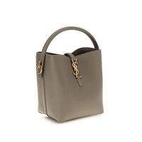 Saint Laurent Le 37 Leather Bucket Bag — Beige