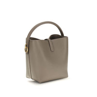 Saint Laurent Le 37 Leather Bucket Bag — Beige