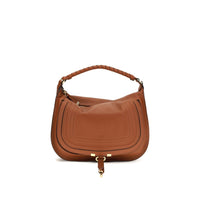 Chloé Marcie Leather Shoulder Bag — Brown