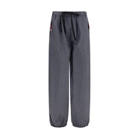 Prada Wool-Mohair Wide-Leg Pants — Gray