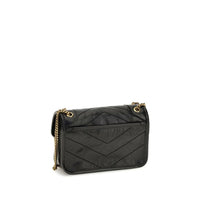 Saint Laurent Mini Niki Leather Shoulder Bag — Black