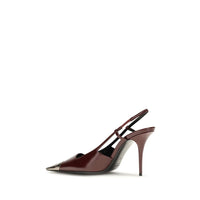 Saint Laurent Jeanne Leather Pumps — Bordeaux