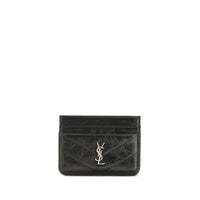 Saint Laurent Niki Vintage Leather Cardholder — Black