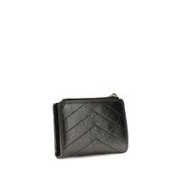 Saint Laurent Niki Vintage Leather Wallet — Black