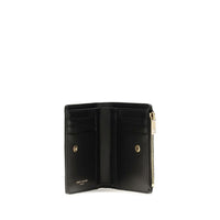 Saint Laurent Niki Vintage Leather Wallet — Black