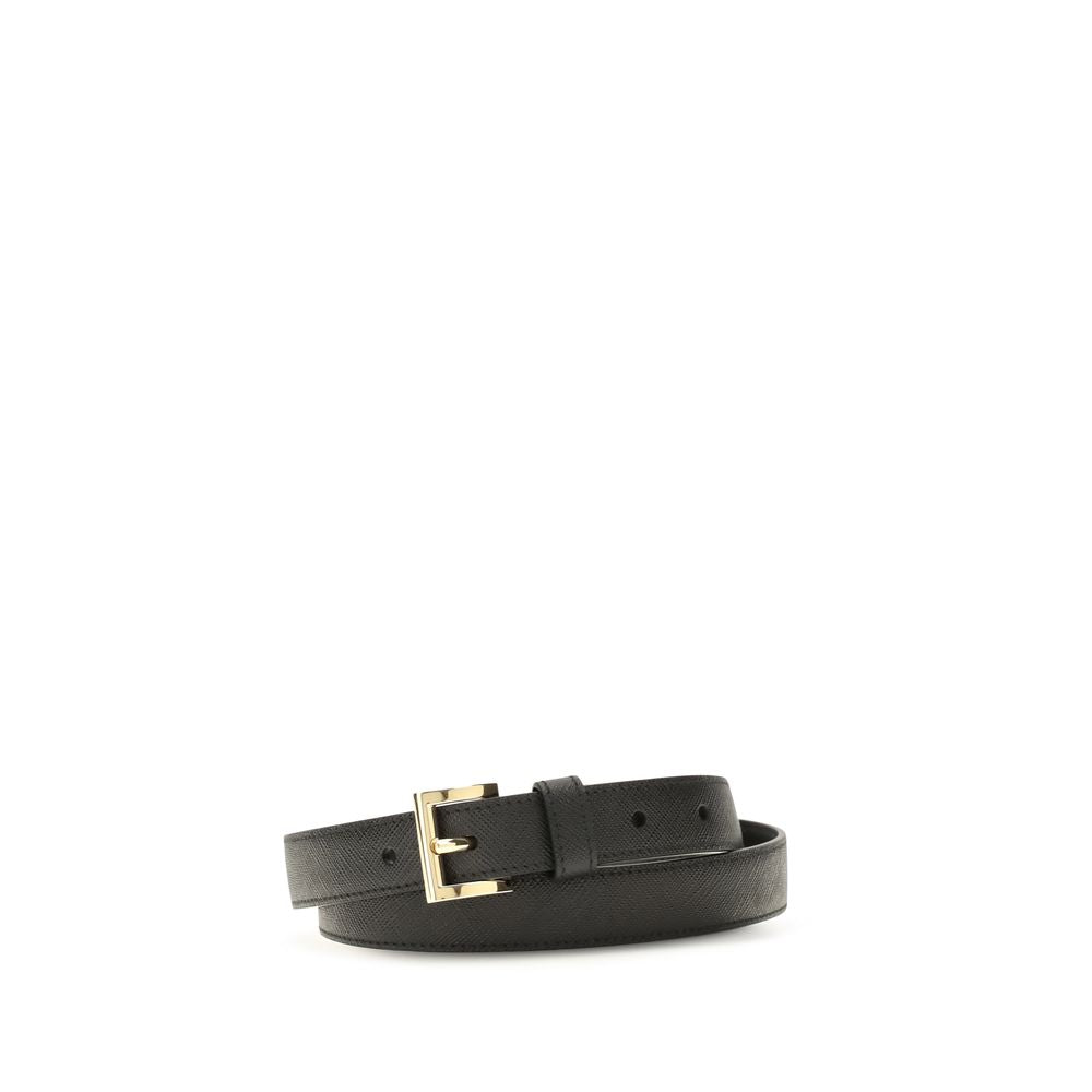 Prada Saffiano Leather Belt — Black