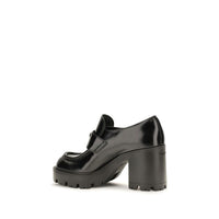 Prada Platform Leather Loafers — Black