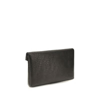 Saint Laurent Busta Leather Clutch — Black