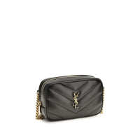 Saint Laurent Daytona Lambskin Shoulder Bag — Black