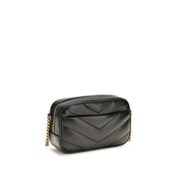 Saint Laurent Daytona Lambskin Shoulder Bag — Black