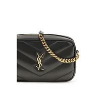 Saint Laurent Daytona Lambskin Shoulder Bag — Black