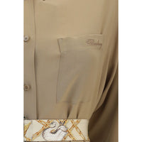 Burberry Silk Crêpe Shirt Dress — Beige