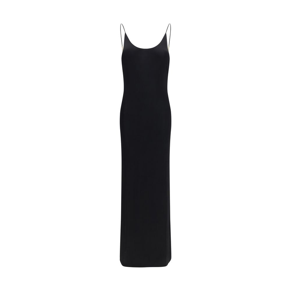 Saint Laurent Backless Knit Dress — Black