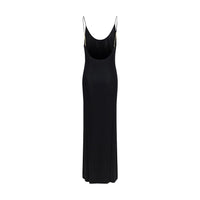 Saint Laurent Backless Knit Dress — Black