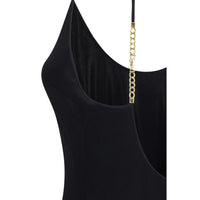 Saint Laurent Backless Knit Dress — Black