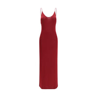 Saint Laurent Backless Knit Dress — Bordeaux