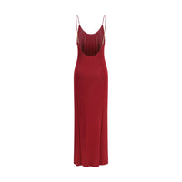 Saint Laurent Backless Knit Dress — Bordeaux