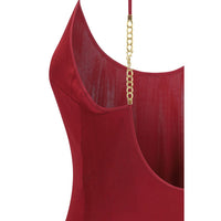 Saint Laurent Backless Knit Dress — Bordeaux