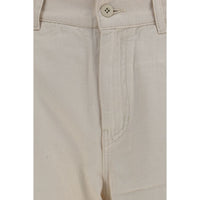 Max Mara Weekend Cotton Denim Trousers — White