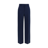 Max Mara Weekend Wool Palazzo Trousers — Blue
