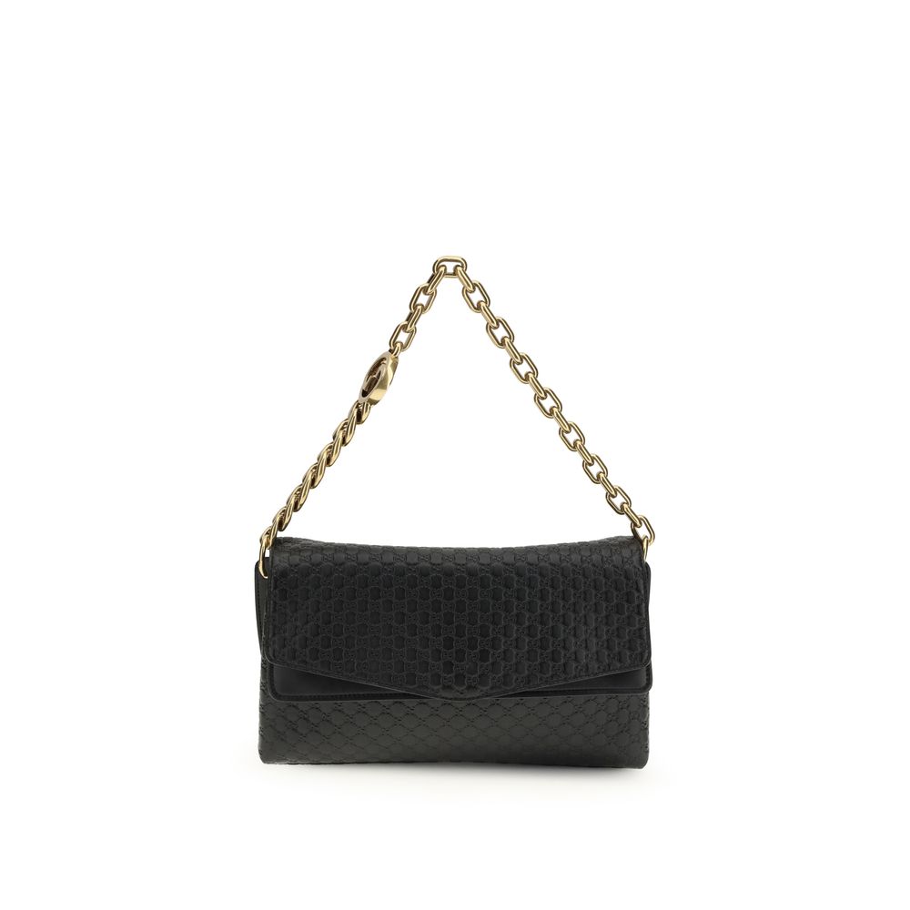 Gucci GG Chain Shoulder Bag — Black