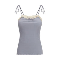 Chloé Lace-Trim Cashmere Cami — Blue