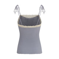 Chloé Lace-Trim Cashmere Cami — Blue