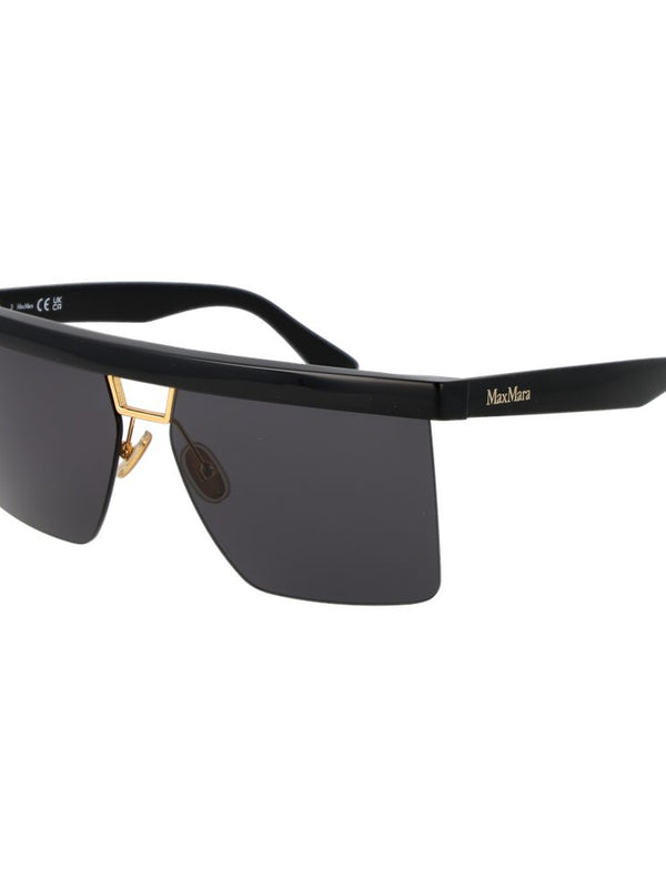 Max Mara Stainless Steel Sunglasses — Black