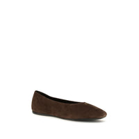 Prada Suede Leather Ballet Flats — Brown