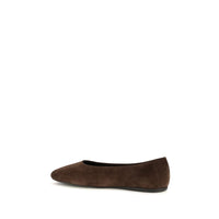 Prada Suede Leather Ballet Flats — Brown